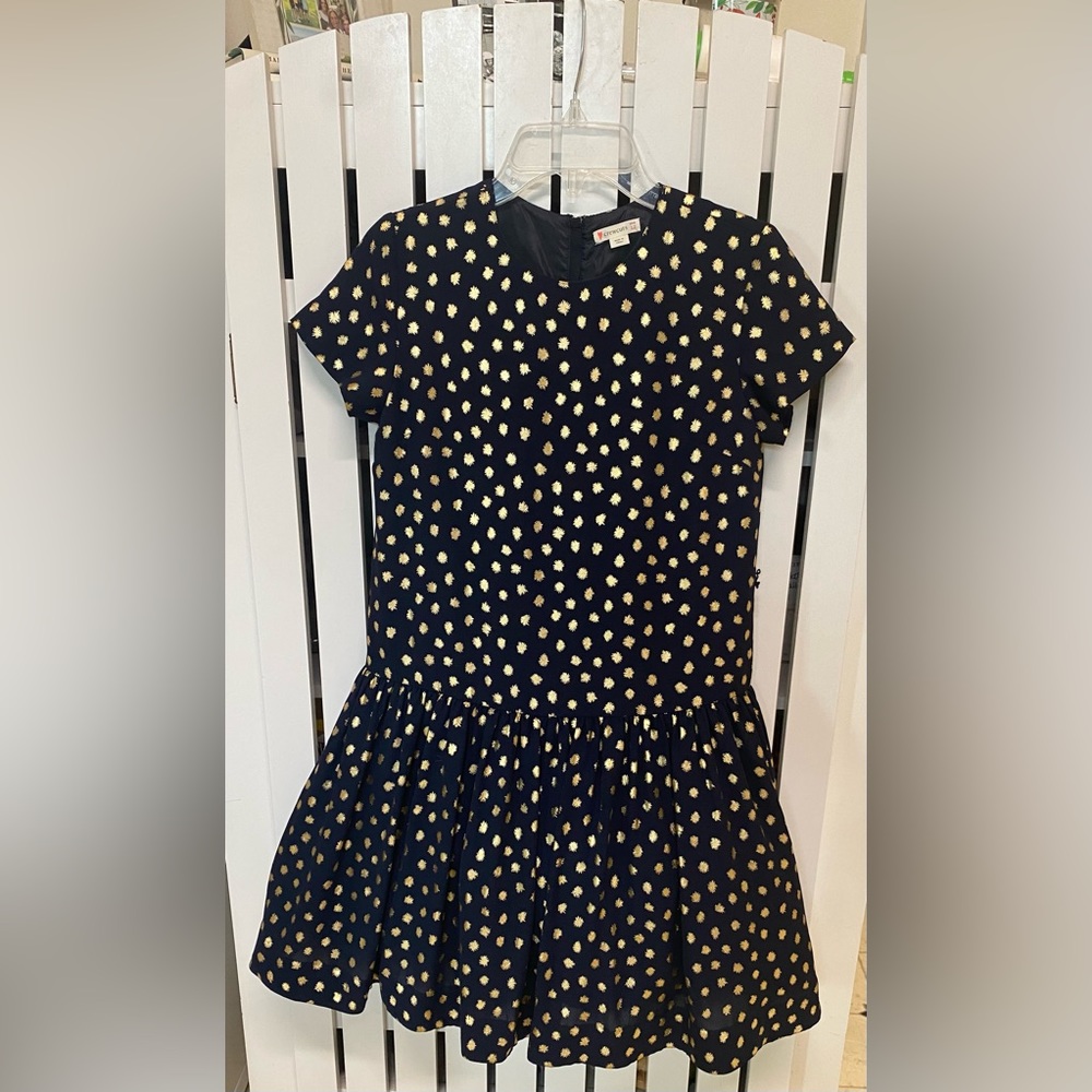 Crewcuts Girls’ Size 12 Navy Blue Dress with Gold Speckles